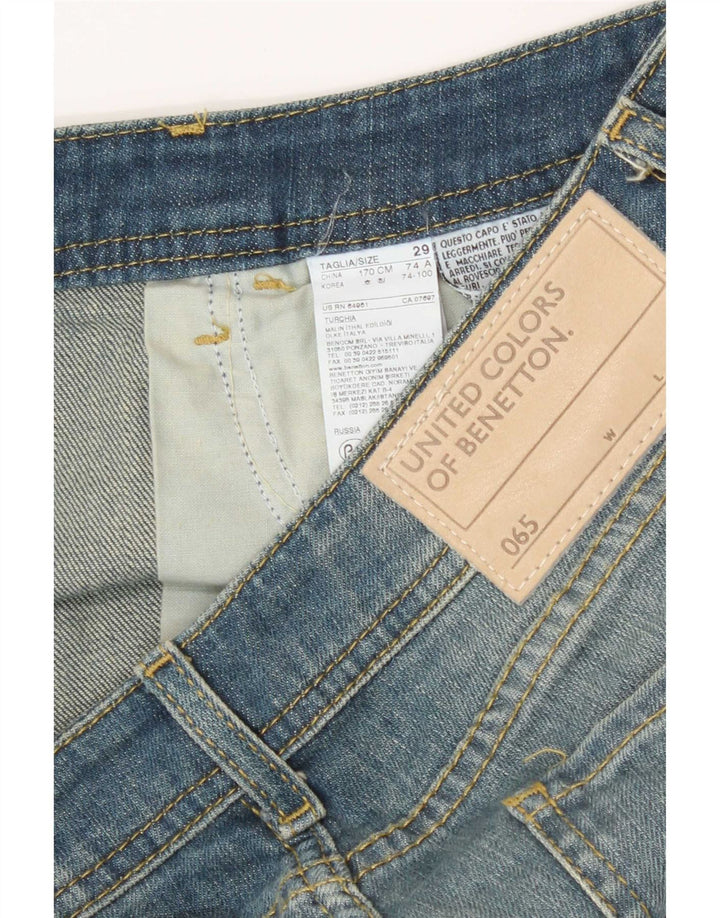 Benetton Jeans Bootcut Feminino W29 L27 Azul Algodão