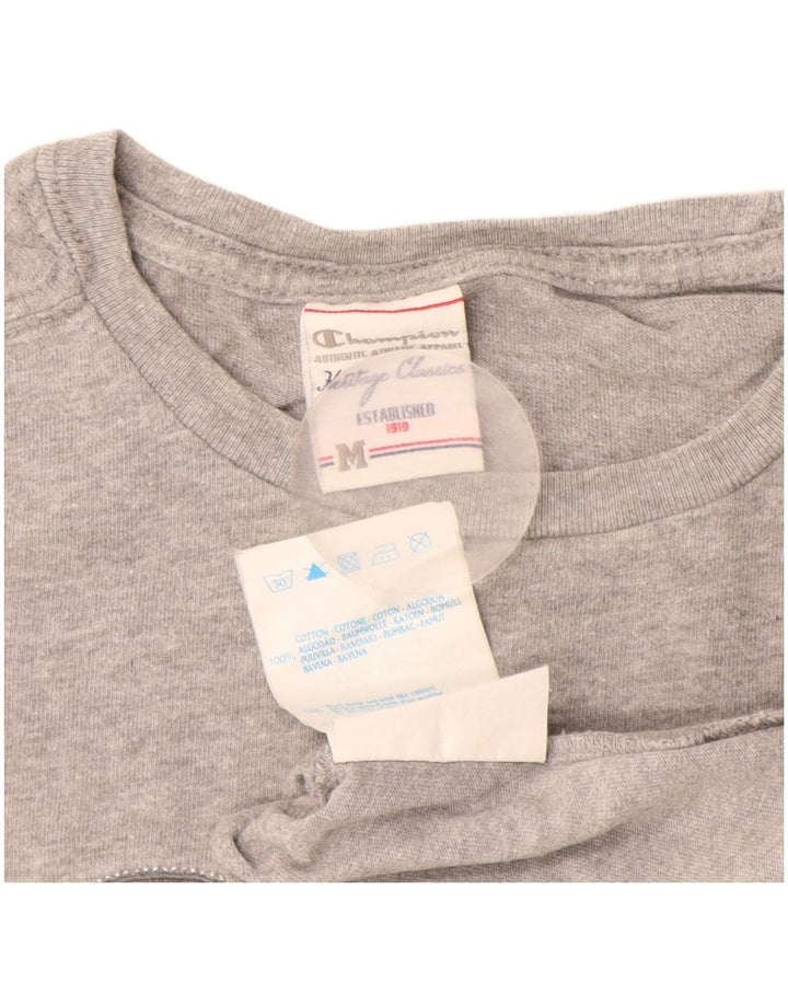 Camiseta feminina CHAMPION Heritage Classics com estampa UK 12 cinza médio