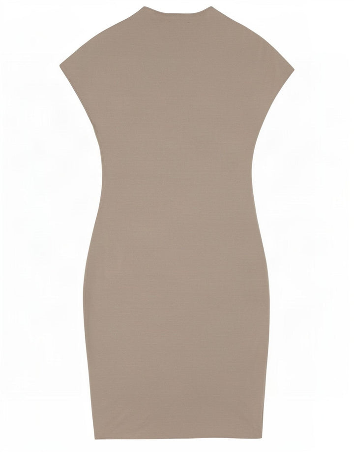 Vestido bodycon feminino Zara Reino Unido 8 pequeno viscose cinza