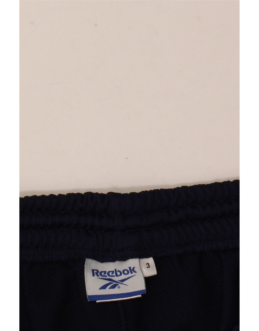 Calça de treino masculina Reebok grande poliéster azul marinho