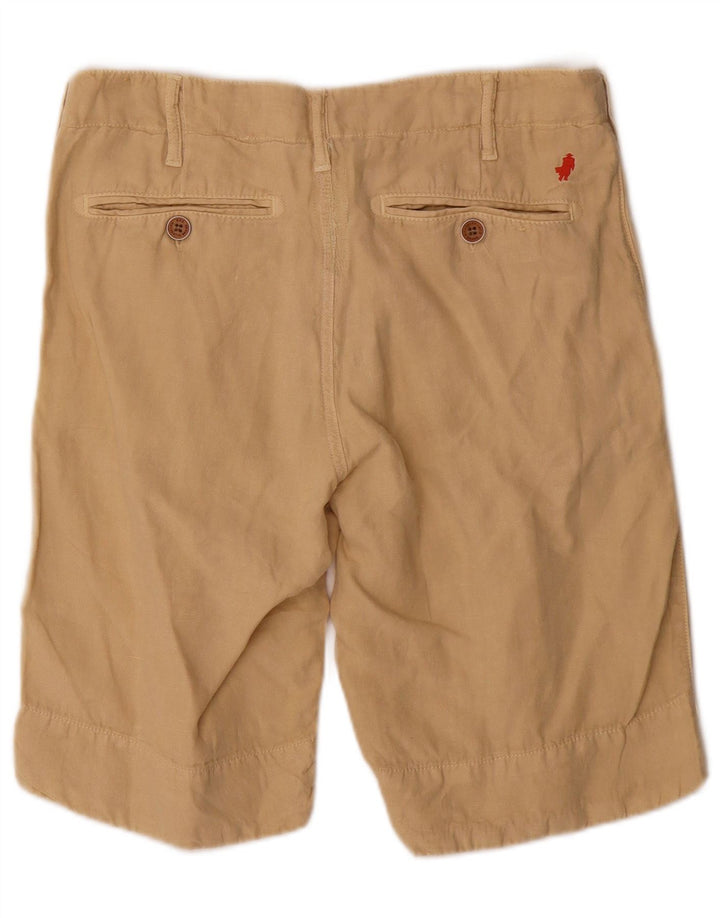 Marlboro Classics Mens Chino Shorts W32 Algodão Bege Médio