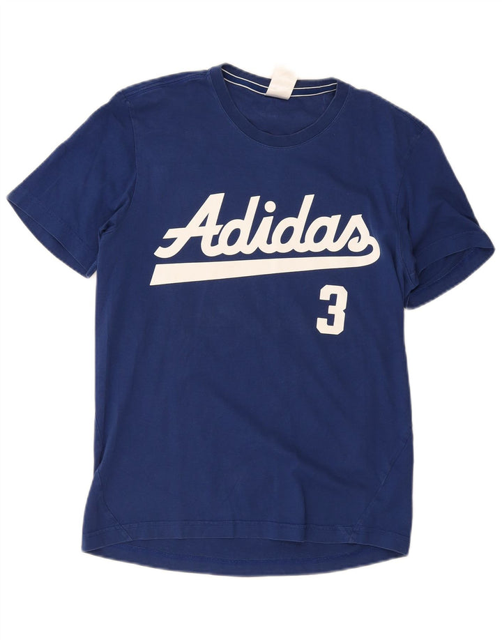 Camiseta Adidas Masculina Graphic Top Pequeno Algodão Azul
