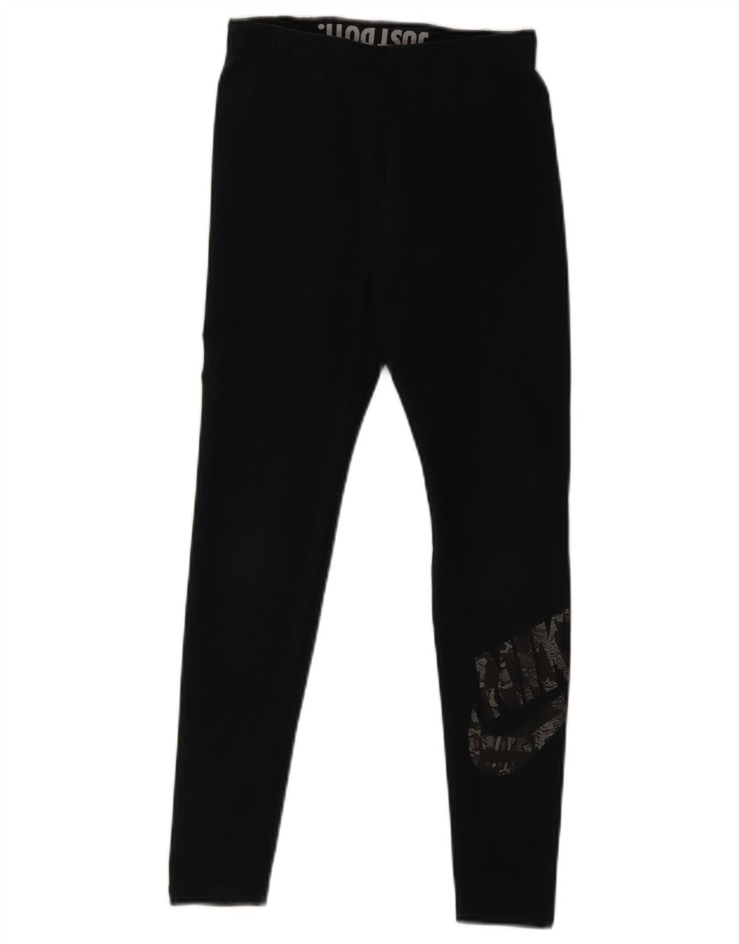 Leggings Nike Femininas Gráficas UK 10 Pequenas Algodão Preto