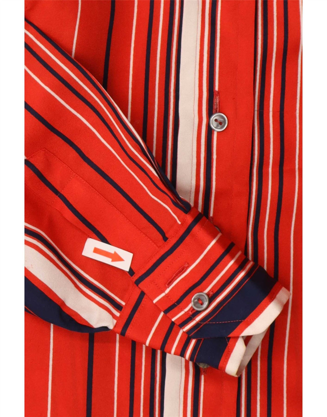 Camisa feminina Roman UK 12 listrada vermelha média