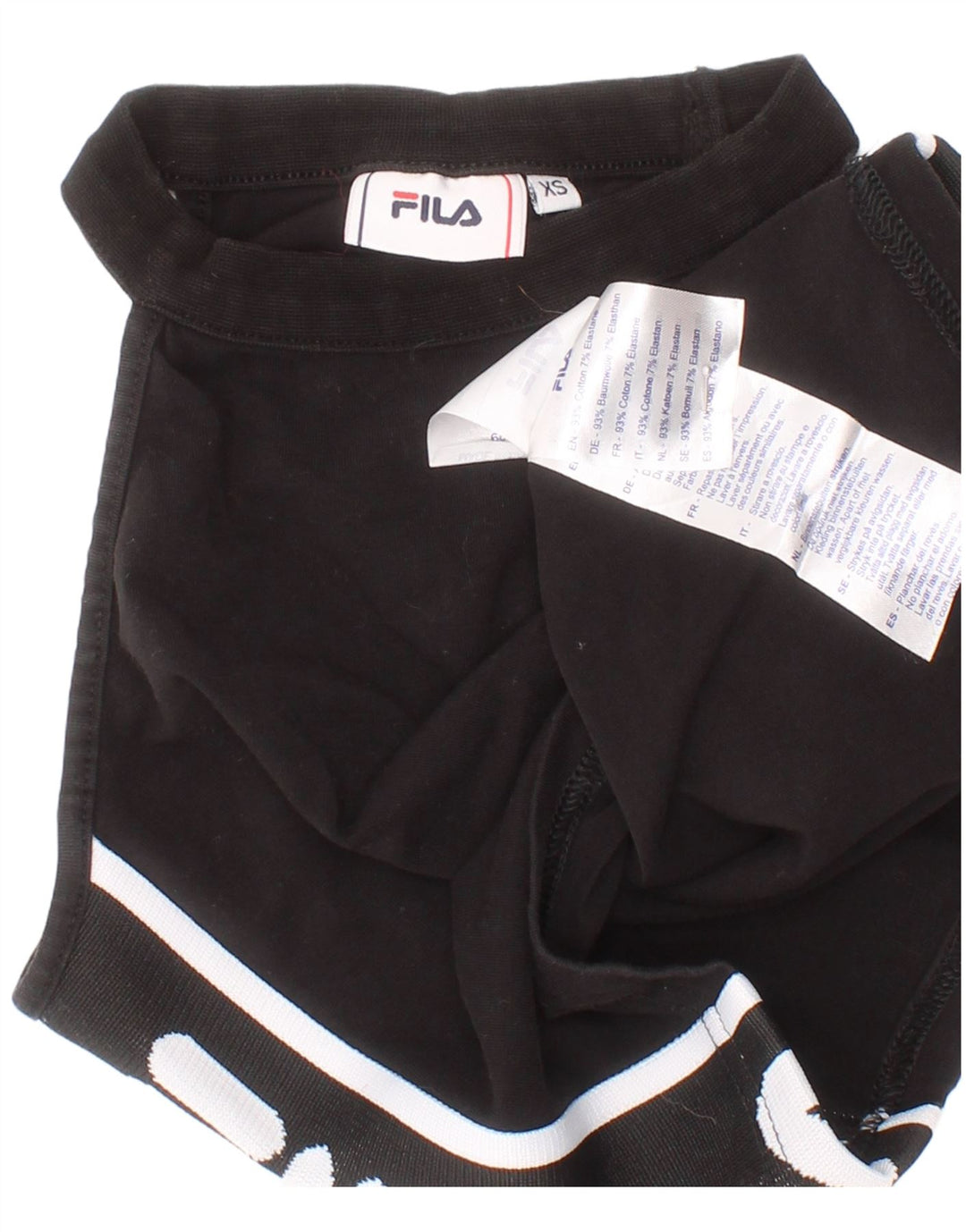 Fila Womens Graphic Crop Top XS Algodão Preto