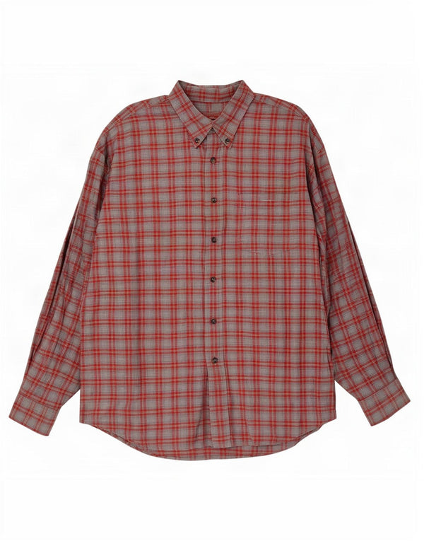 Einhorn Mens Flannel Shirt 2XL Grey Check