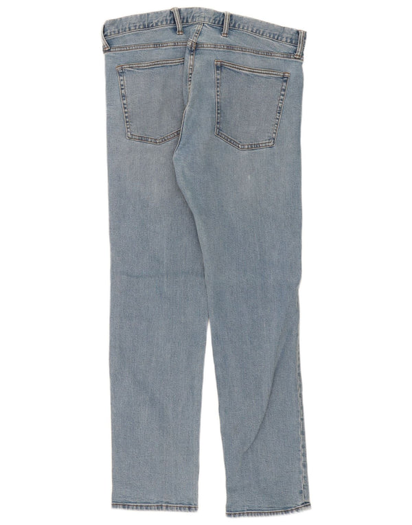 Gap Mens Slim Straight Jeans W36 L32 Azul Algodão