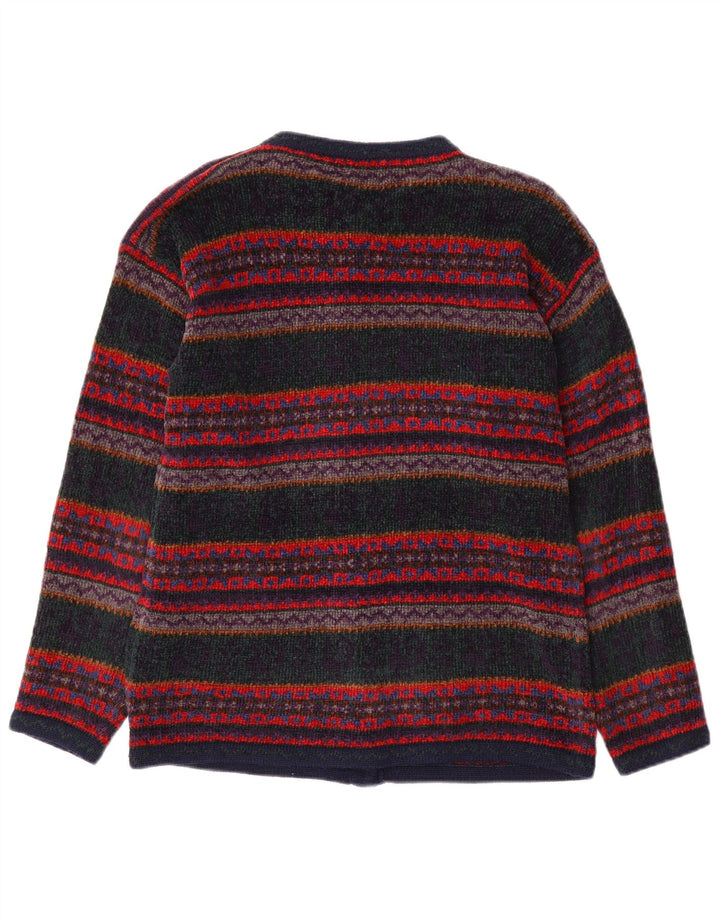 Suéter cardigã feminino MONSOON Reino Unido 10 pequeno multicolorido Fair Isle