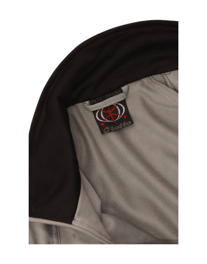 Lotto masculino gráfico agasalho jaqueta superior cinza médio bloco colorido