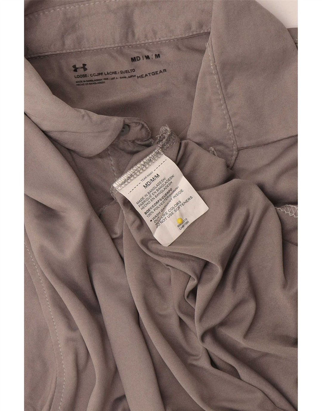 Camisa polo masculina Under Armour Heat Gear poliéster cinza médio