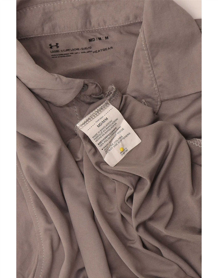 Camisa polo masculina Under Armour Heat Gear poliéster cinza médio