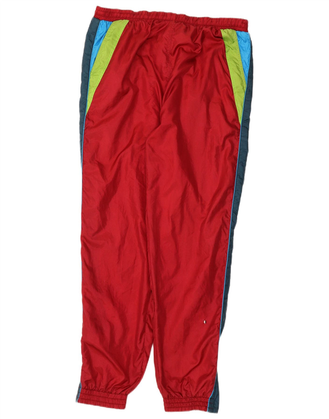 Calça de treino masculina vintage Joggers grande bloco colorido vermelho