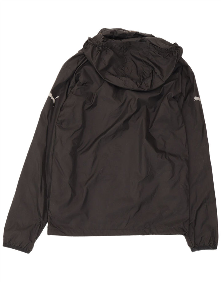 Jaqueta de chuva masculina Puma com capuz UK 38 médio preto nylon