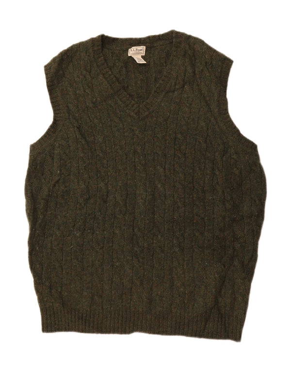 LLBean Mens Colete Regata 2XL Lã Verde