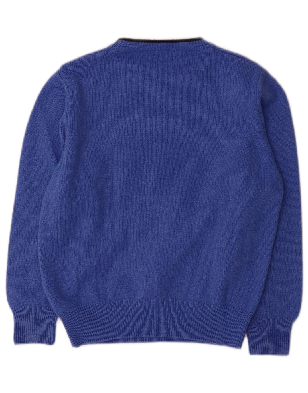 Suéter masculino Fred Perry com gola redonda, 7 a 8 anos, lã azul