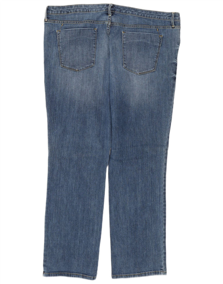 Calça jeans feminina Mossimo cintura média reta US 18 2XL W40 L29 algodão azul