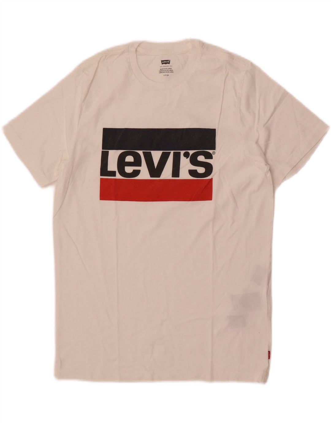 Camiseta gráfica masculina Levi's Top pequeno algodão branco
