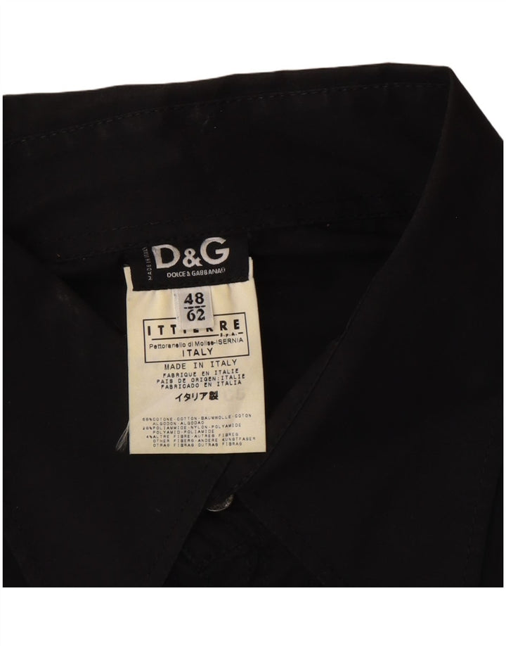 Camisa masculina Dolce & Gabbana tamanho 48 2XL algodão preto