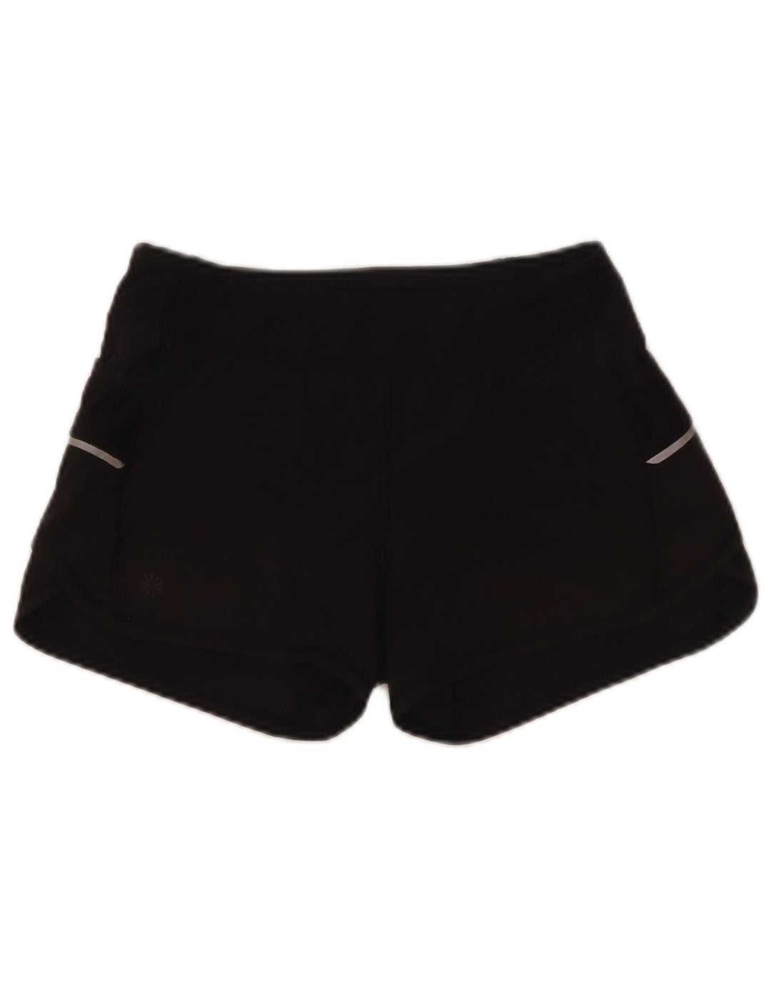 Shorts esportivos femininos Athleta 8-9 anos médio preto poliéster