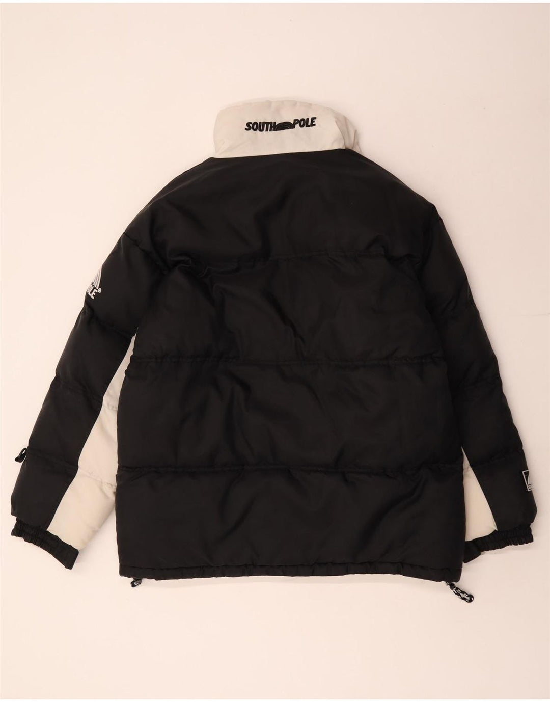 Jaqueta masculina reversível gráfica Southpole UK 38 bloco colorido preto médio