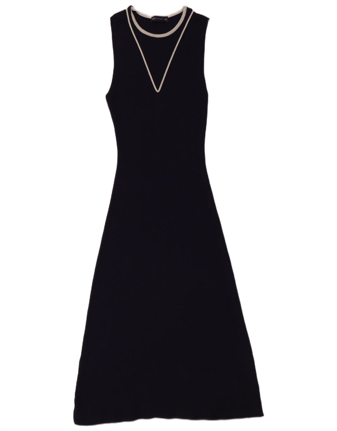 Vestido suéter feminino sem mangas da Marks & Spencer Reino Unido 12 médio azul marinho