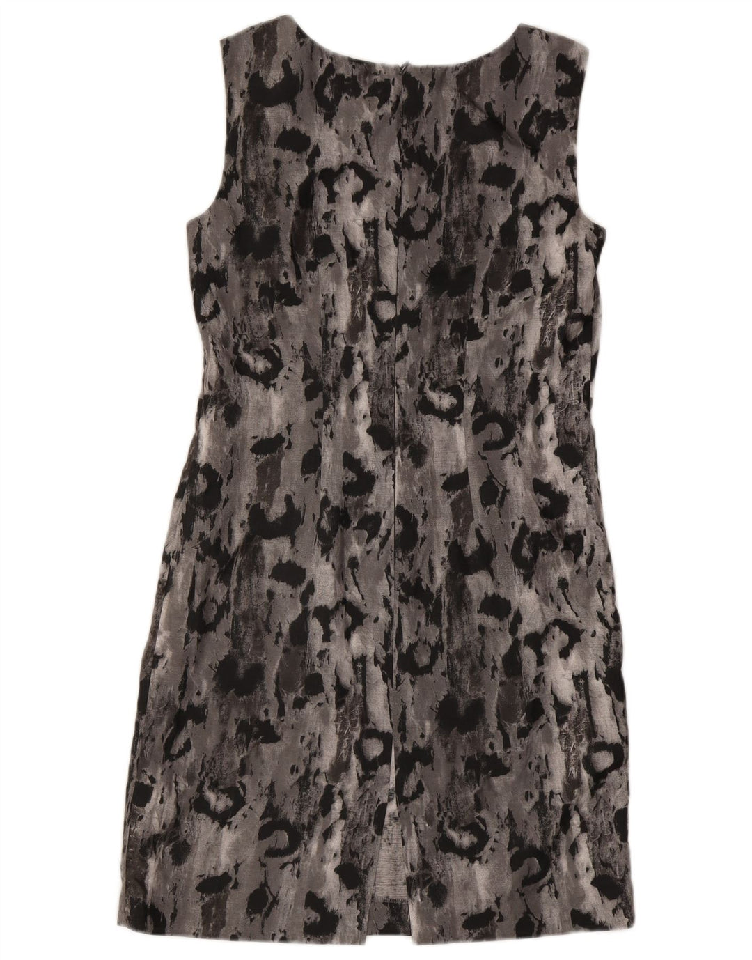 Vestido feminino Marella com bainha sem mangas com padrão abstrato Reino Unido 12 cinza médio