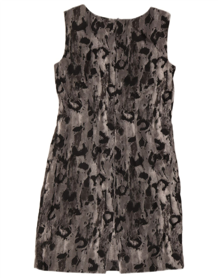 Vestido feminino Marella com bainha sem mangas com padrão abstrato Reino Unido 12 cinza médio