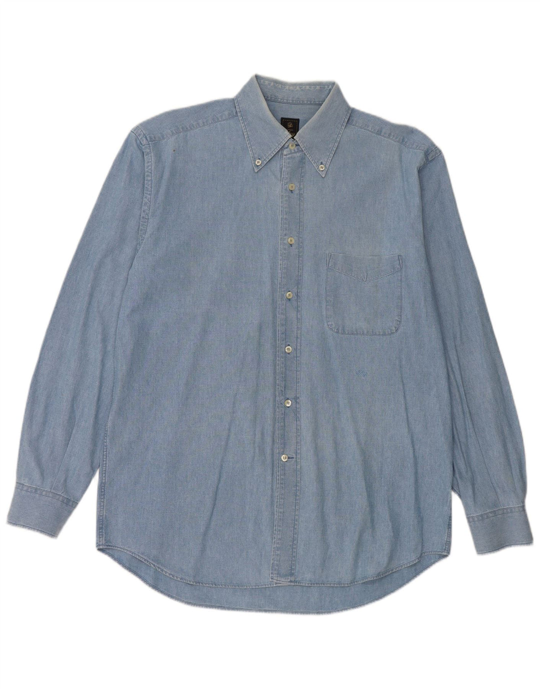 Camisa jeans masculina Fay grande algodão azul