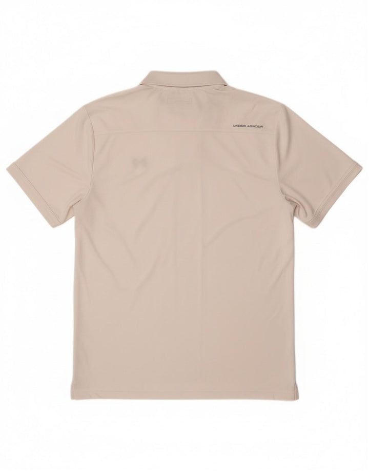 Camisa polo masculina Under Armour Heat Gear grande poliéster branco