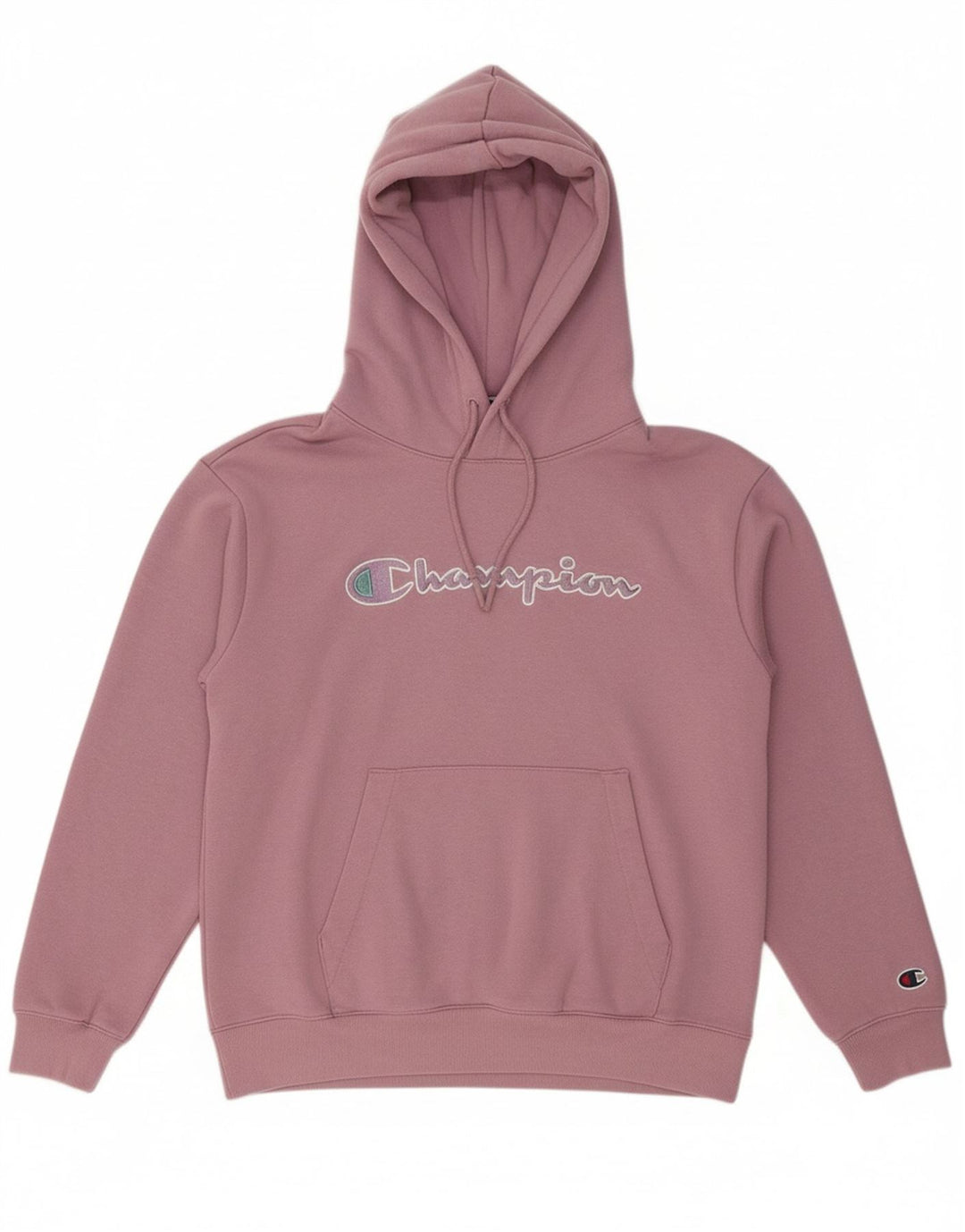CHAMPION Suéter feminino com capuz grande e gráfico UK 6 XS rosa