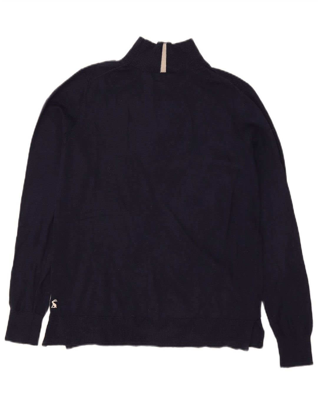 Suéter feminino Joules com gola tartaruga, Reino Unido 12, médio, azul marinho, algodão