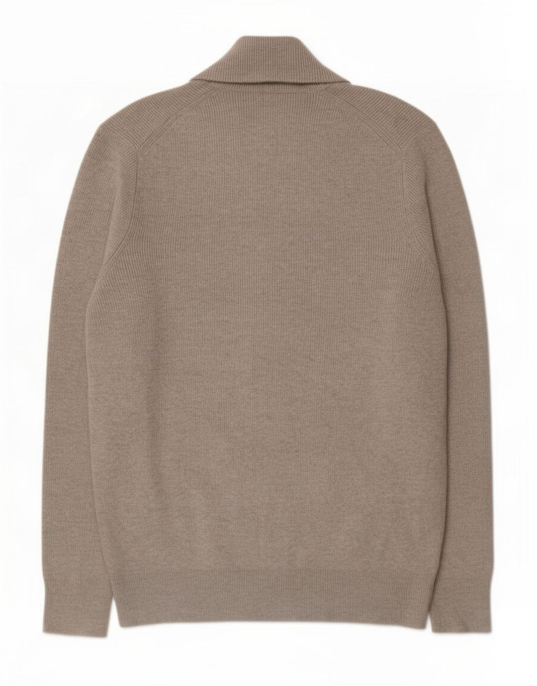 Suéter masculino Marks & Spencer com gola xale e poliéster cinza médio