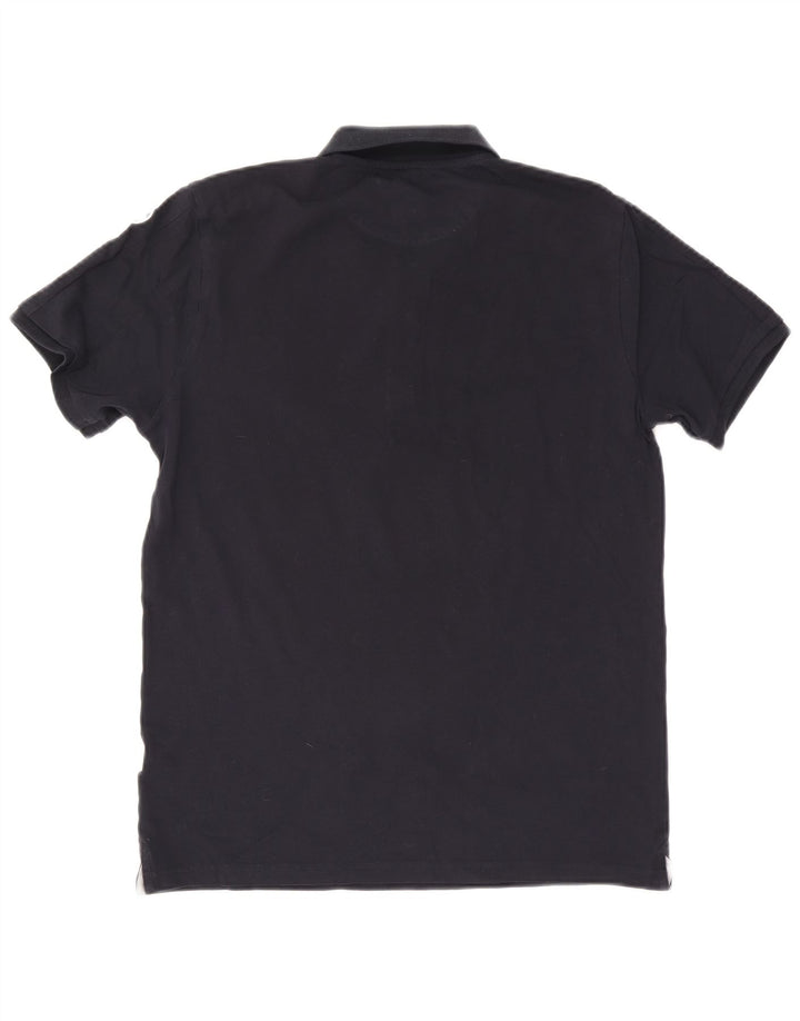 Camisa pólo gráfica masculina Champion grande preta