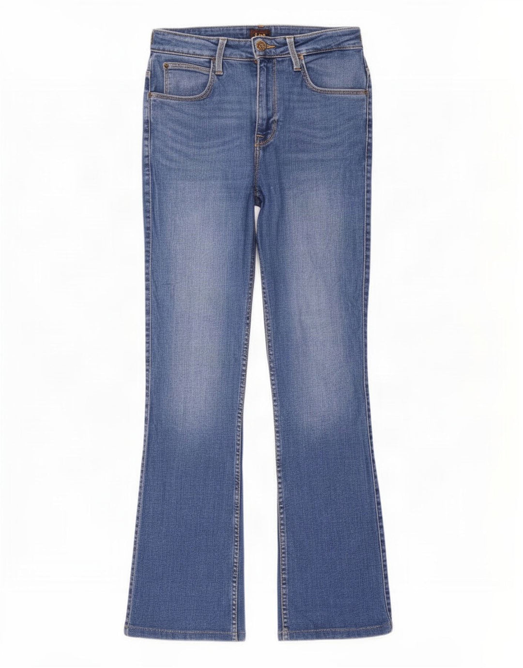 Lee Womens Breese Bootcut Jeans W28 L29 Azul Algodão
