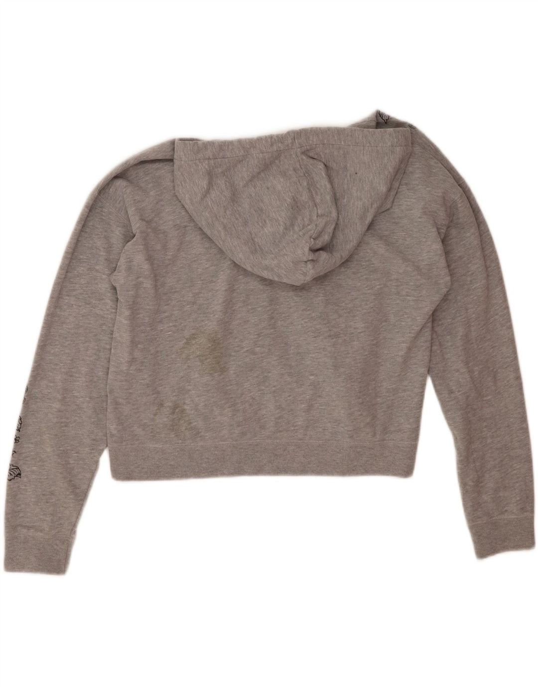 JACK WILLS Suéter feminino com capuz e corte UK 14 grande algodão floral cinza