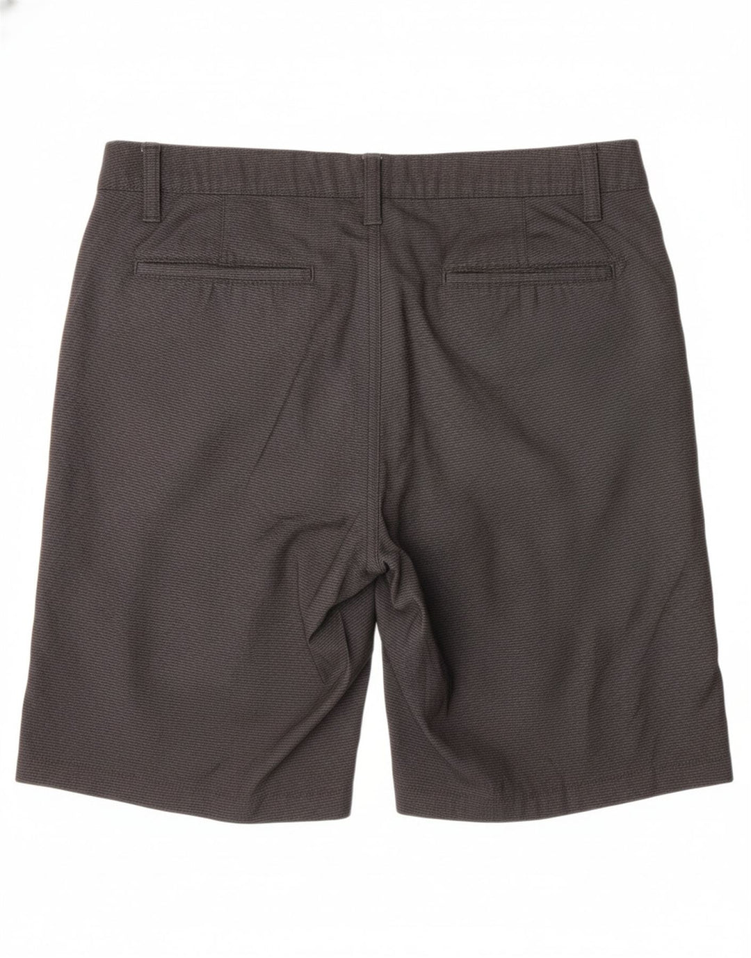 HURLEY Mens Chino Shorts W34 Grande Espinha de Peixe Cinza Poliéster