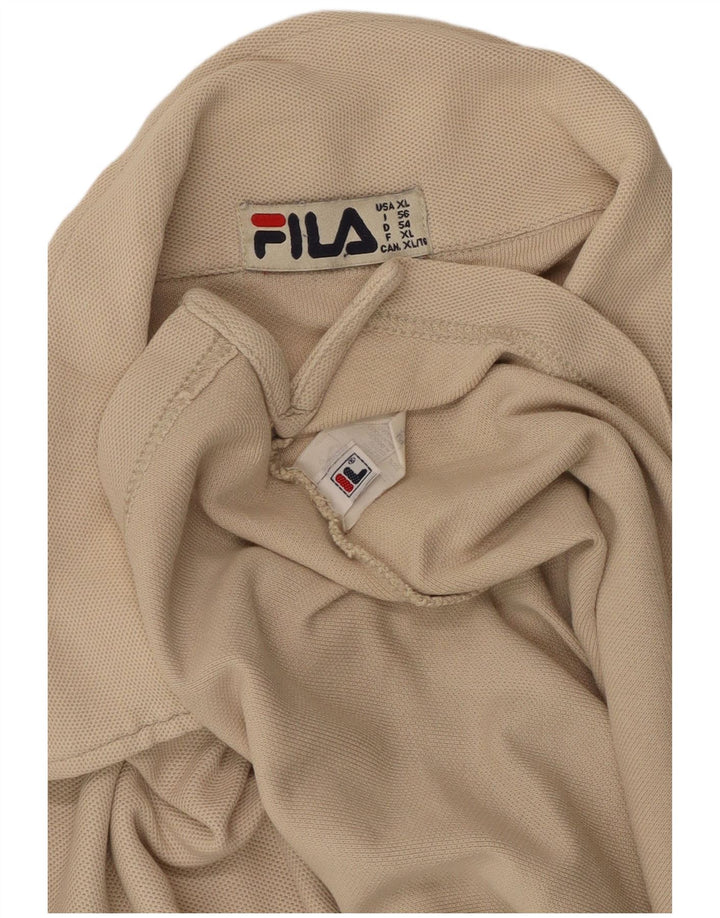 Camisa polo masculina FILA XL algodão bege