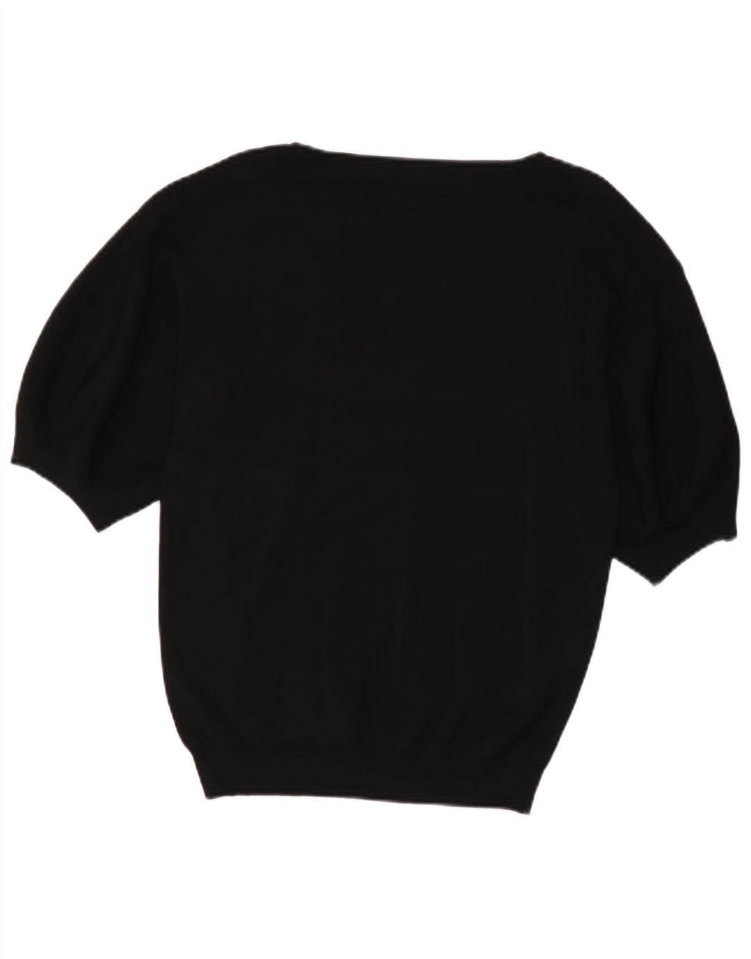 Suéter feminino Massimo Dutti com gola canoa Reino Unido 10 pequeno preto