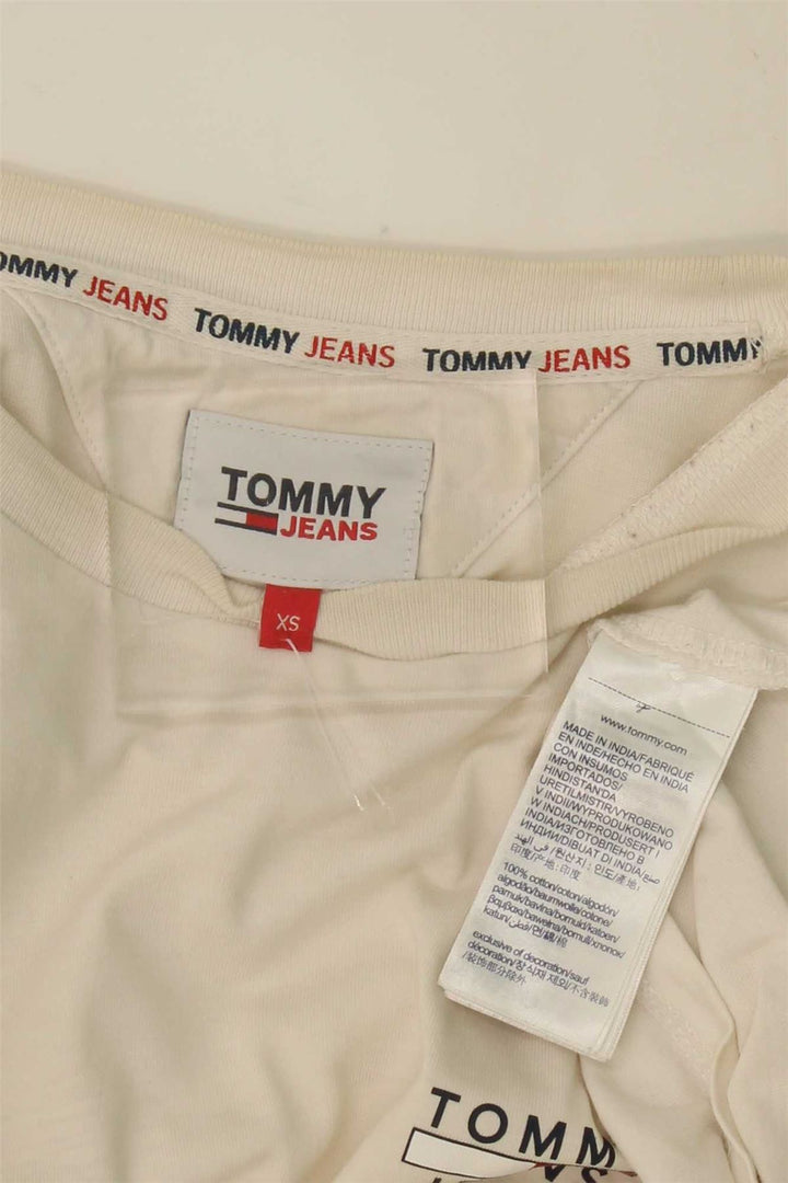 Camiseta masculina TOMMY HILFIGER XS de algodão branco