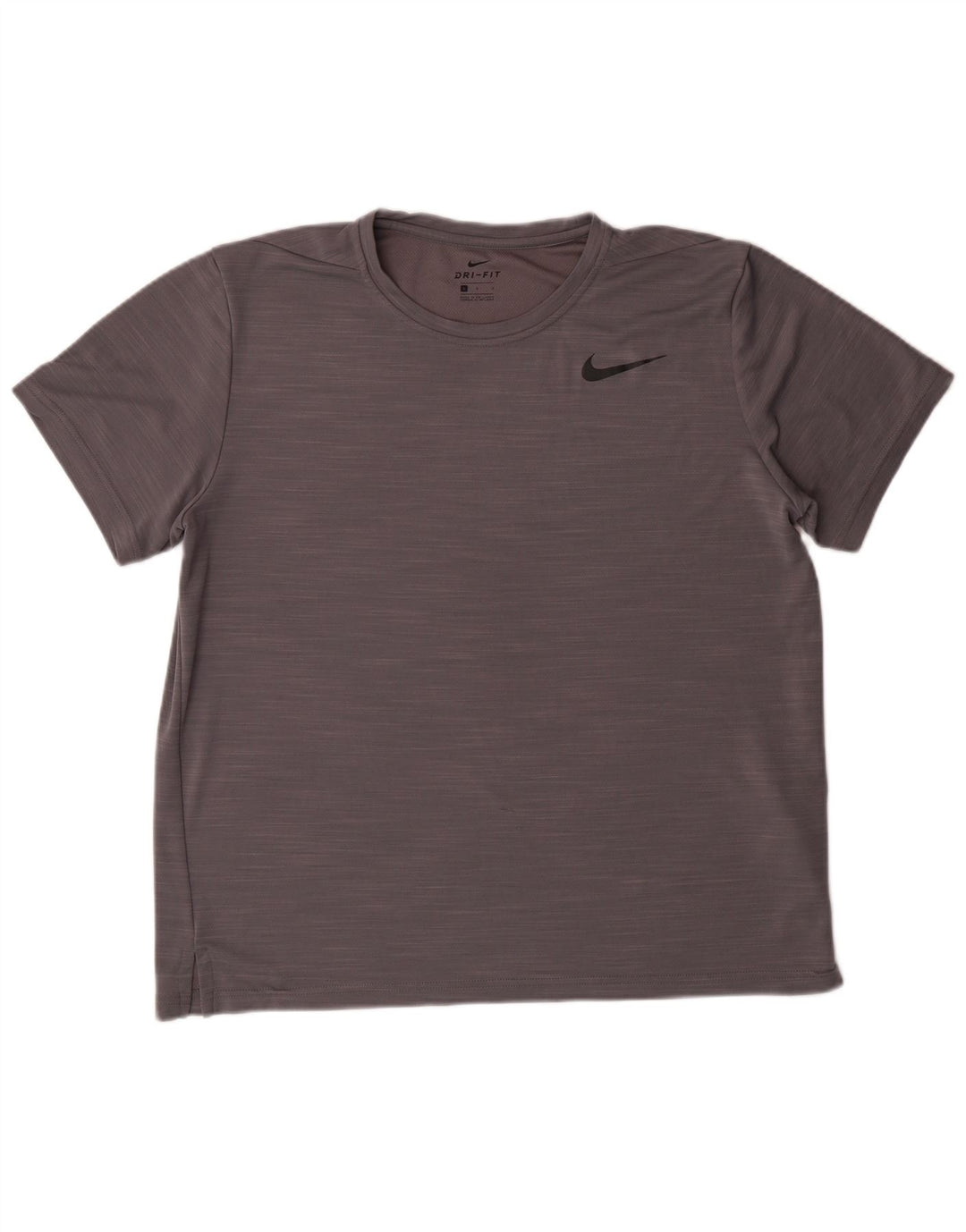 Camiseta feminina Nike Dri Fit UK 16 grande poliéster manchado cinza