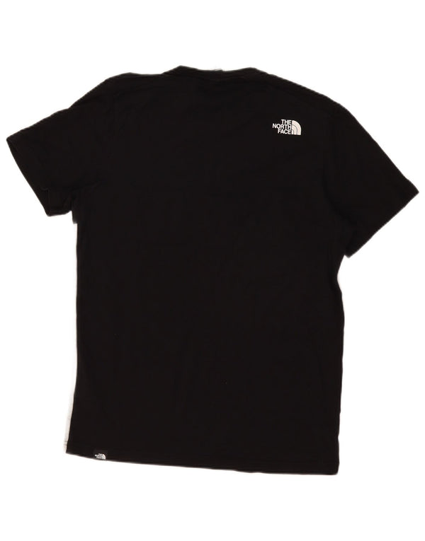 Camiseta gráfica masculina The North Face Top médio preto colorblock algodão