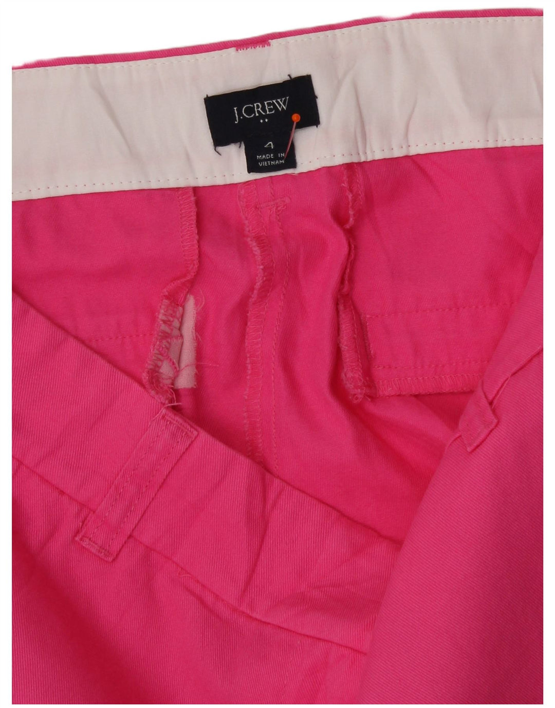 J. CREW Shorts Chino feminino US 4 pequeno W31 algodão rosa