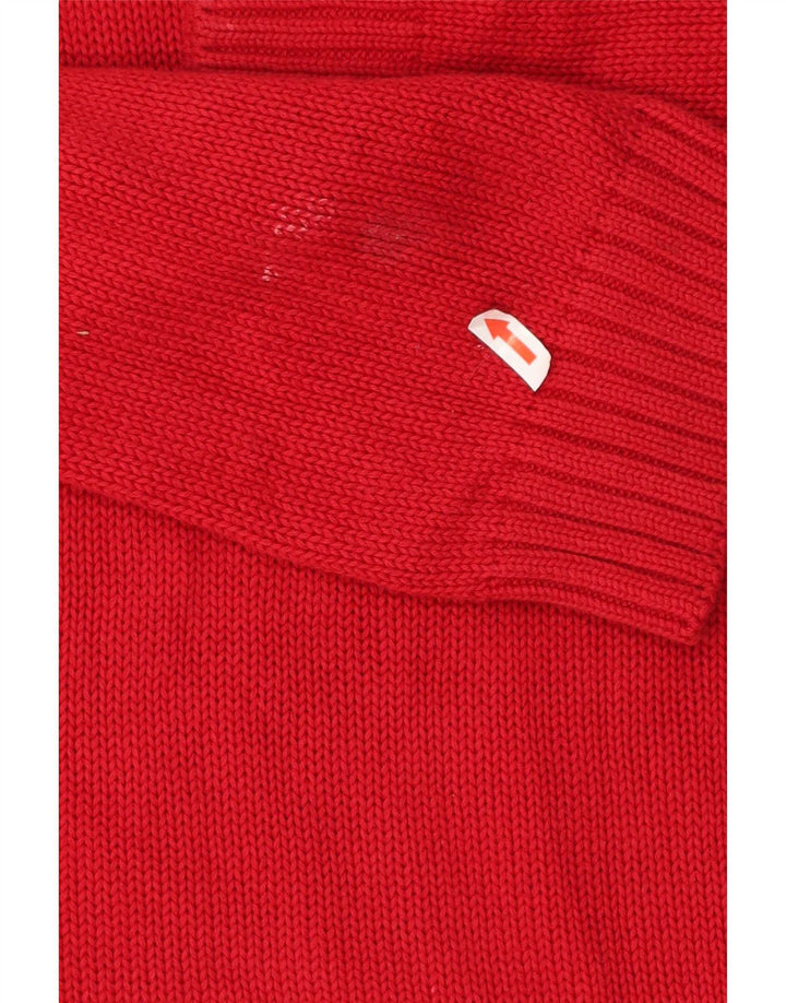 Suéter masculino Chaps com gola canoa XL de algodão vermelho