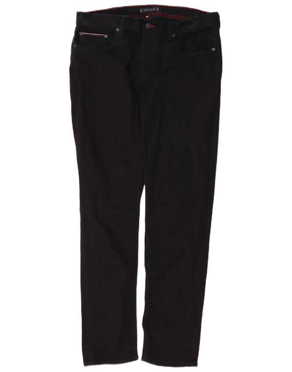 Tommy Hilfiger Masculino Denton Straight Jeans W38 L34 Algodão Preto