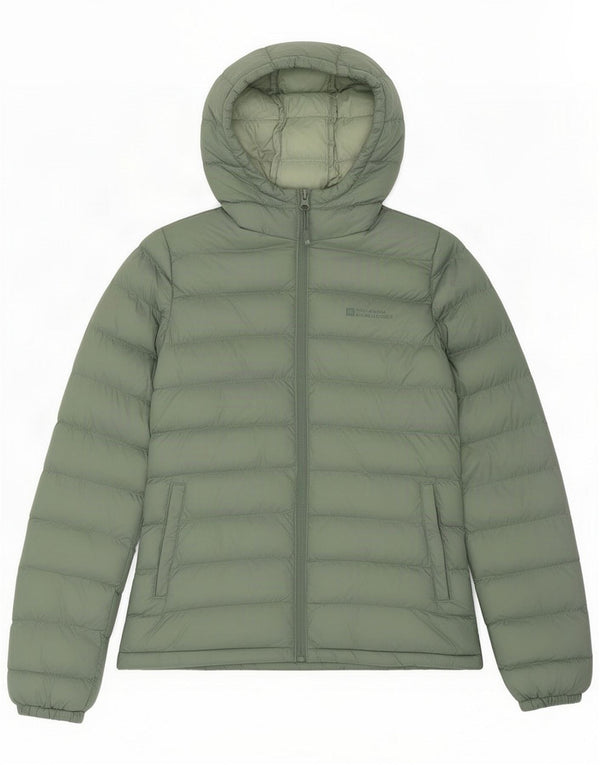 Mountain Warehouse Jaqueta acolchoada feminina com capuz Reino Unido 8 Poliéster verde pequeno