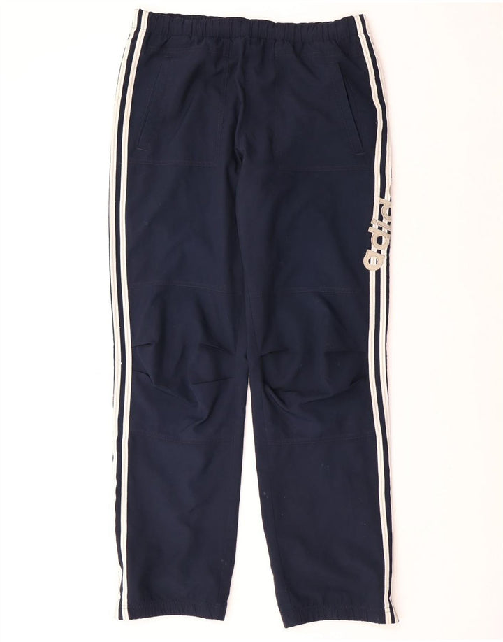 Calças de treino masculinas ADIDAS poliéster azul marinho médio