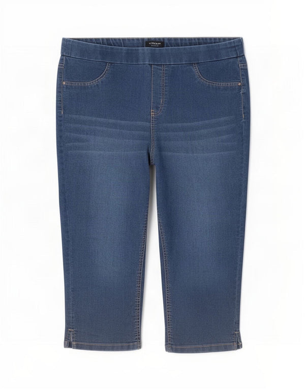 Calça jeans feminina Marks & Spencer UK 18 XL W38 L21 azul algodão