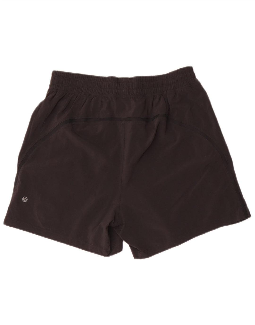Shorts esportivos femininos Lululemon UK 10 poliéster preto pequeno