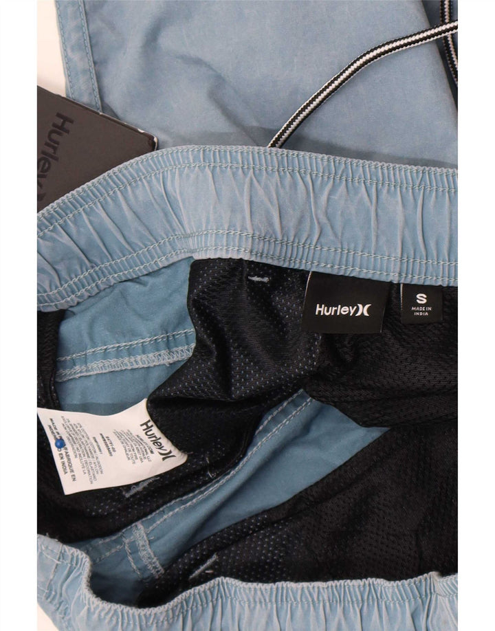 Shorts de natação masculino Hurley pequeno azul algodão