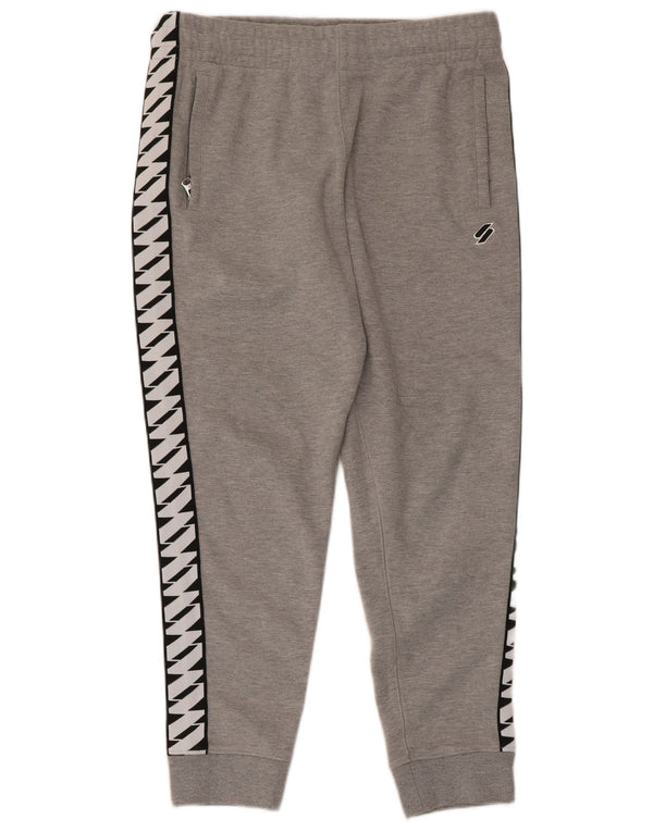 Superdry Mens Graphic Tracksuit Calças Joggers Medium Grey Colourblock